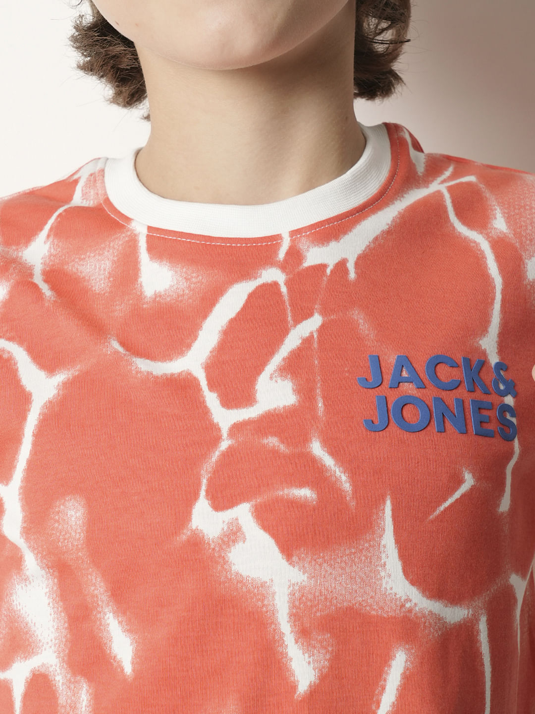 Boys Orange Tie & Dye Co-ord Set T-shirt