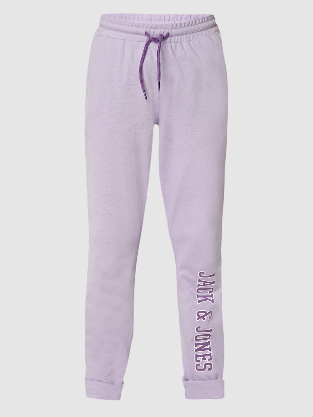 Boys Lilac Printed Co-ord Set Sweatpants