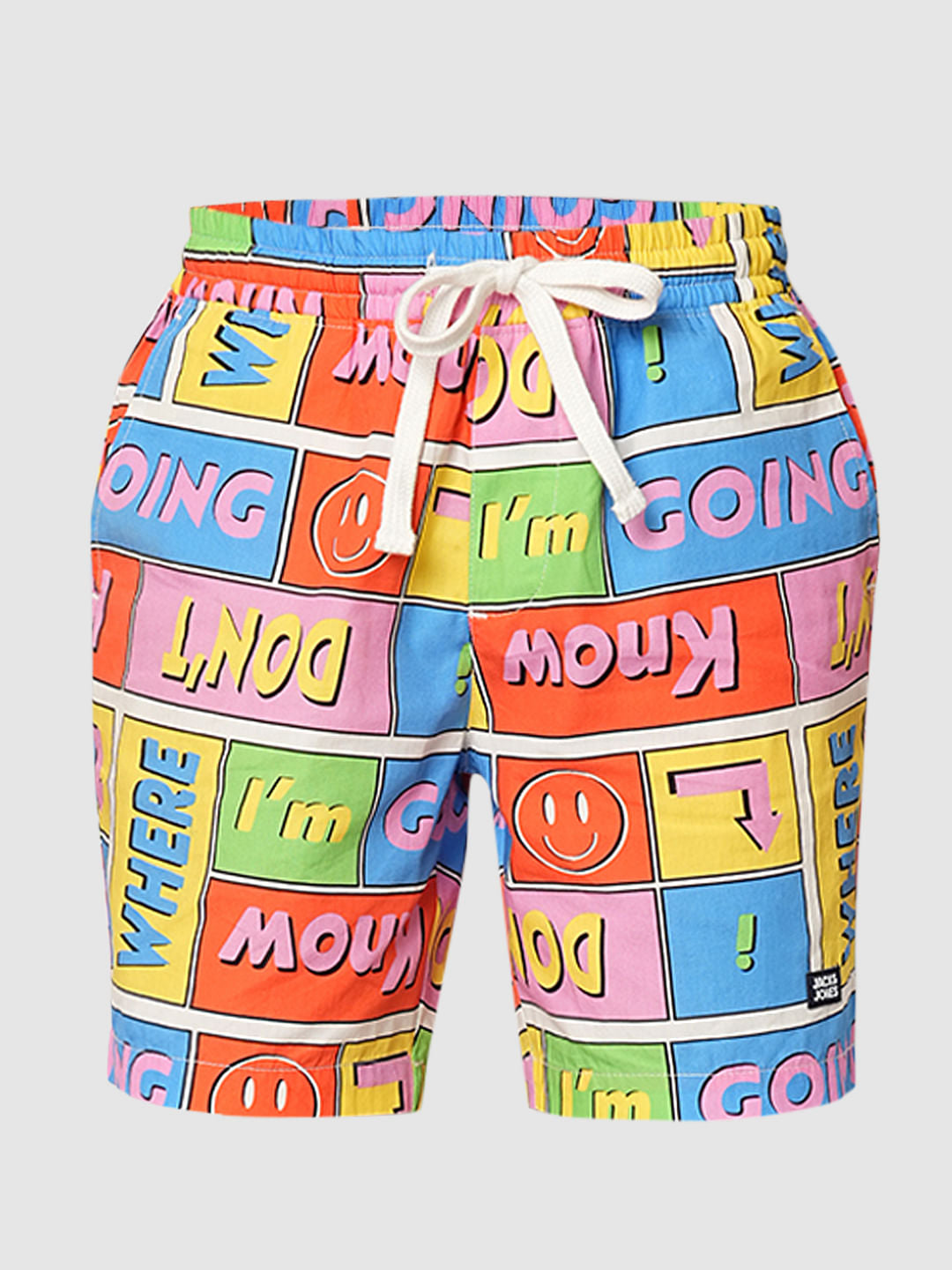 Boys Yellow Printed Co-ord Set Shorts