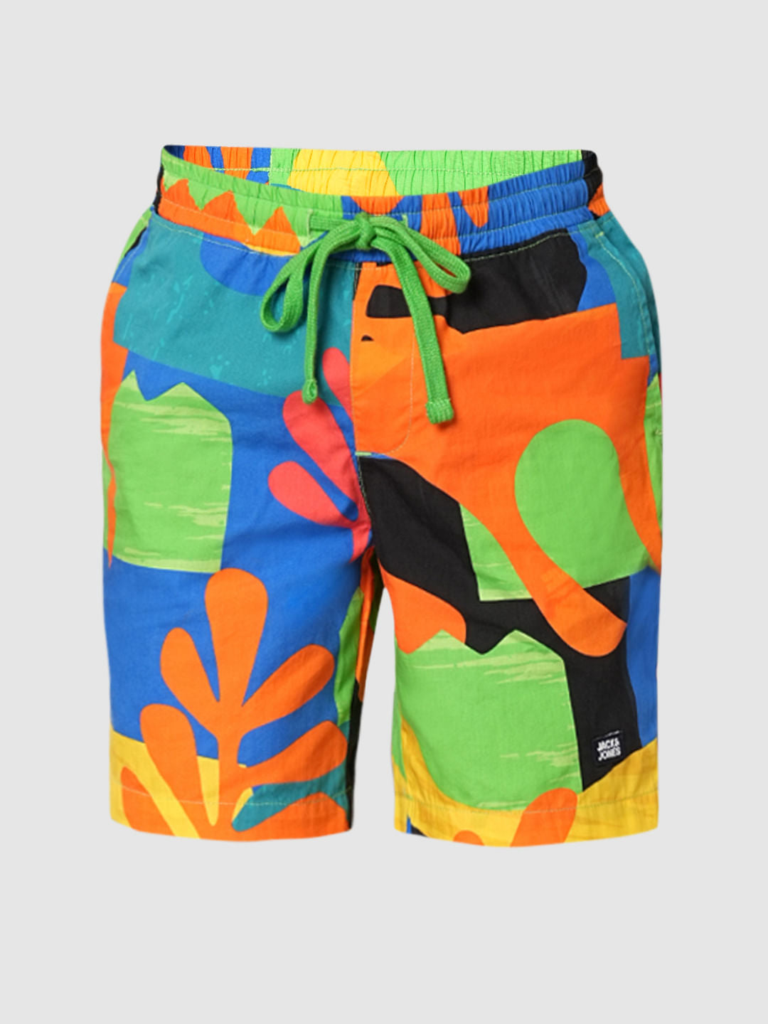 Boys Orange Art Print Co-ord Set Shorts