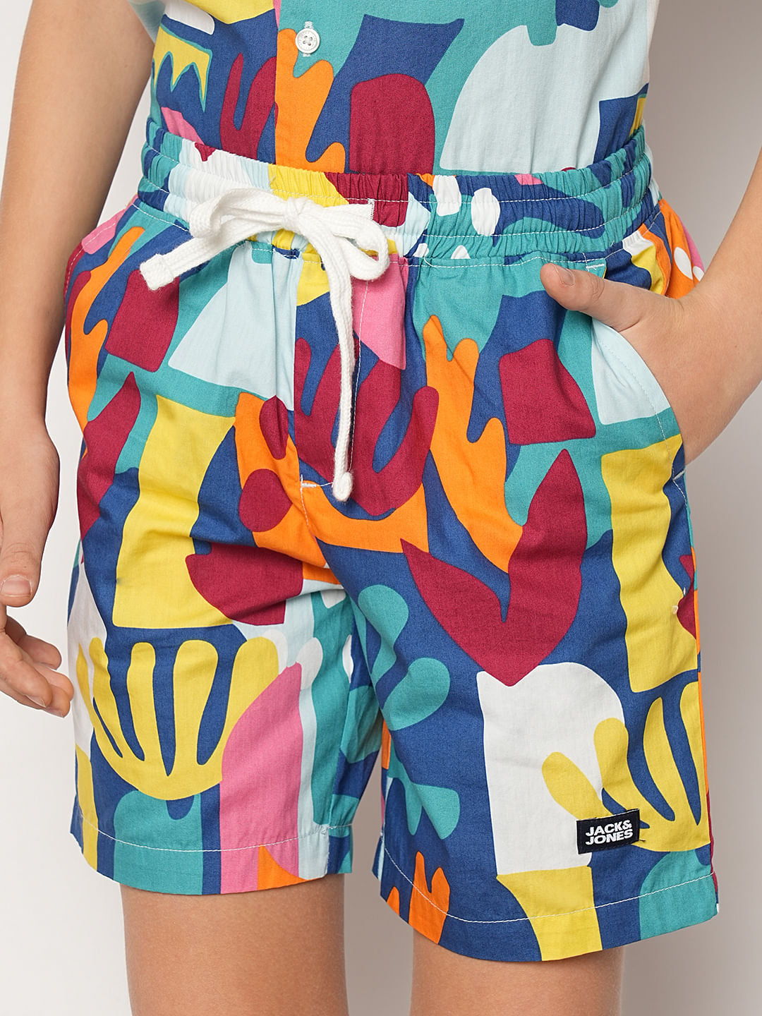 Boys Blue Printed Co-ord Set Shirt