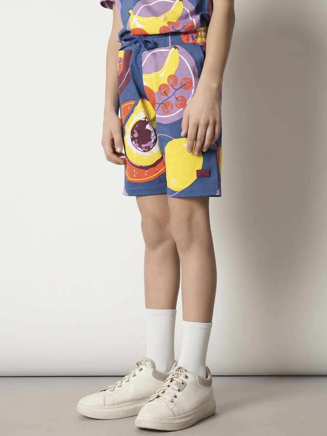 Boys Blue Fruit Print Co-ord Set Shorts