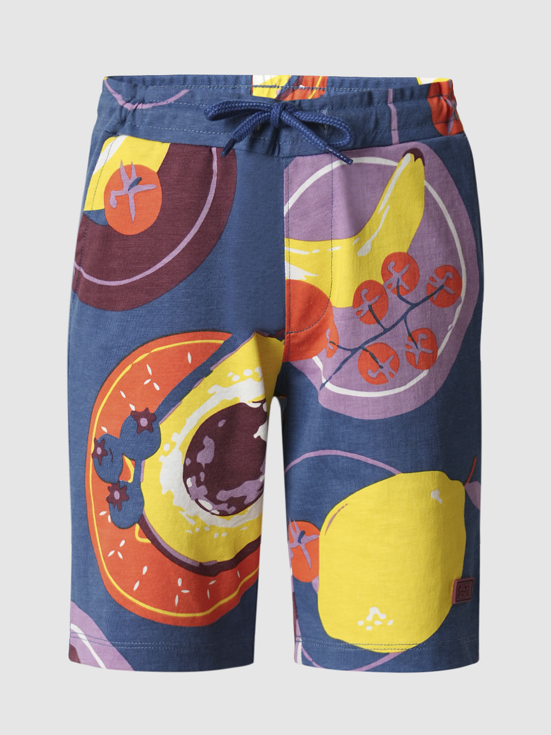 Boys Blue Fruit Print Co-ord Set Shorts