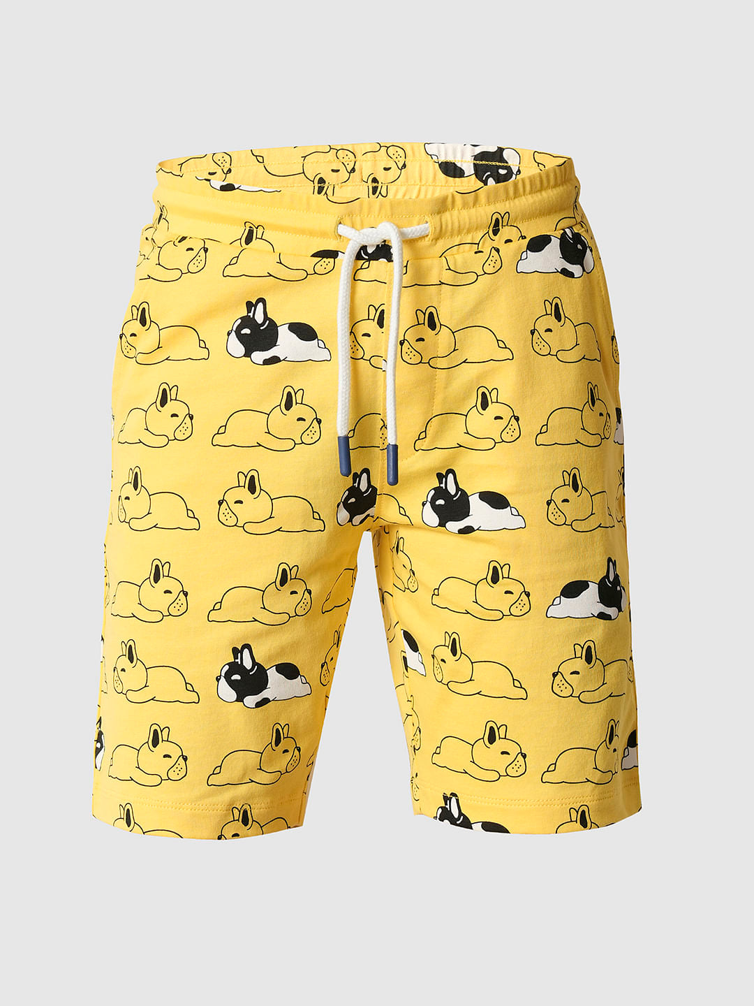 Boys Yellow Sleepy Dog Co-ord Set Shorts