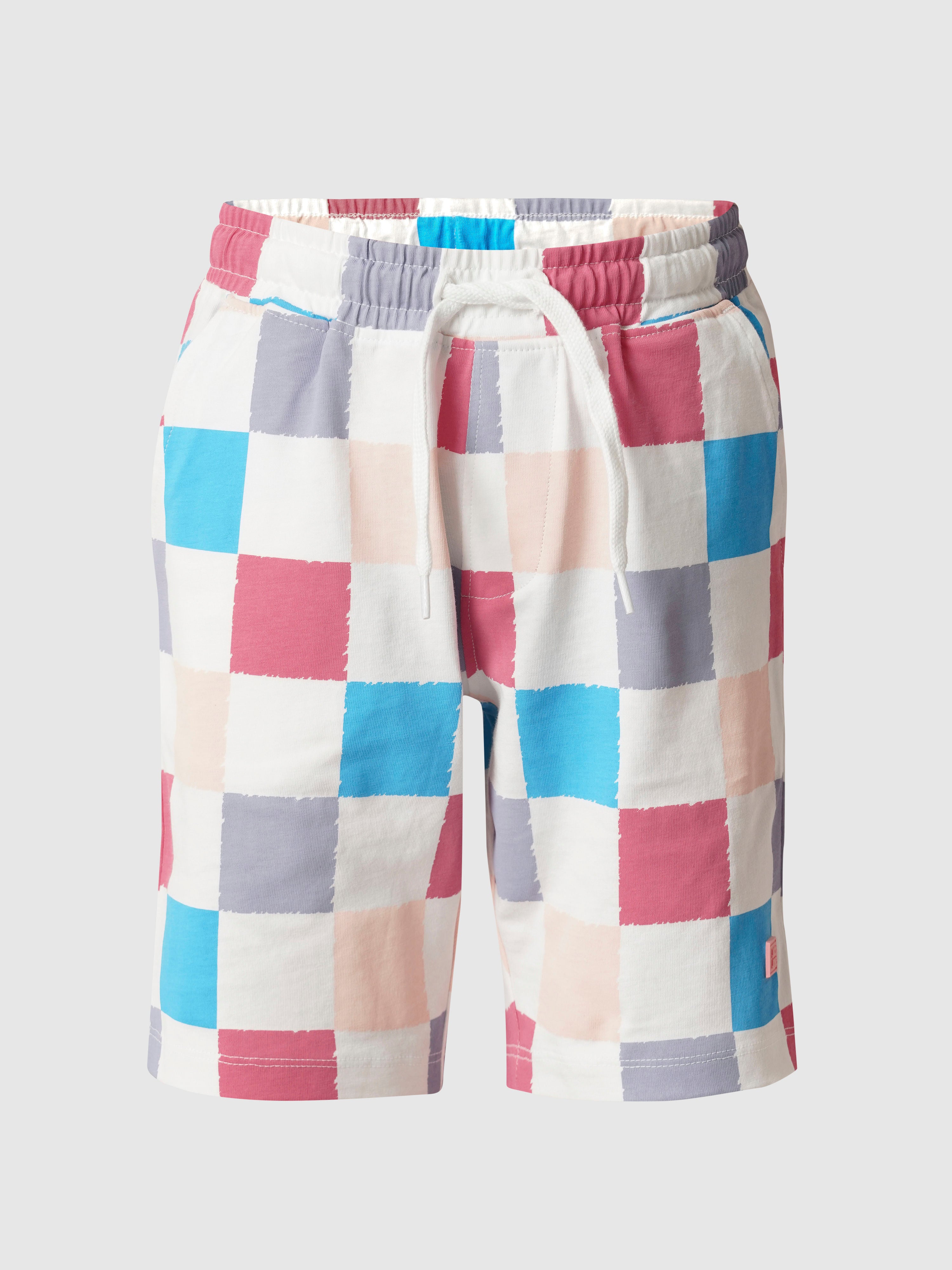 Boys Pink Colourblocked Co-ord Set Shorts