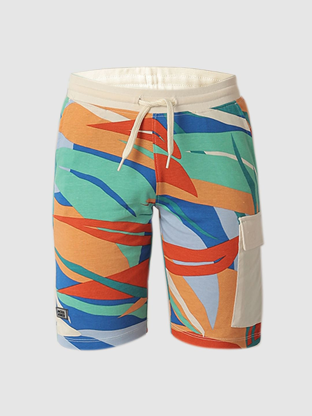 Boys Blue Tropical Print Co-ord Set Shorts