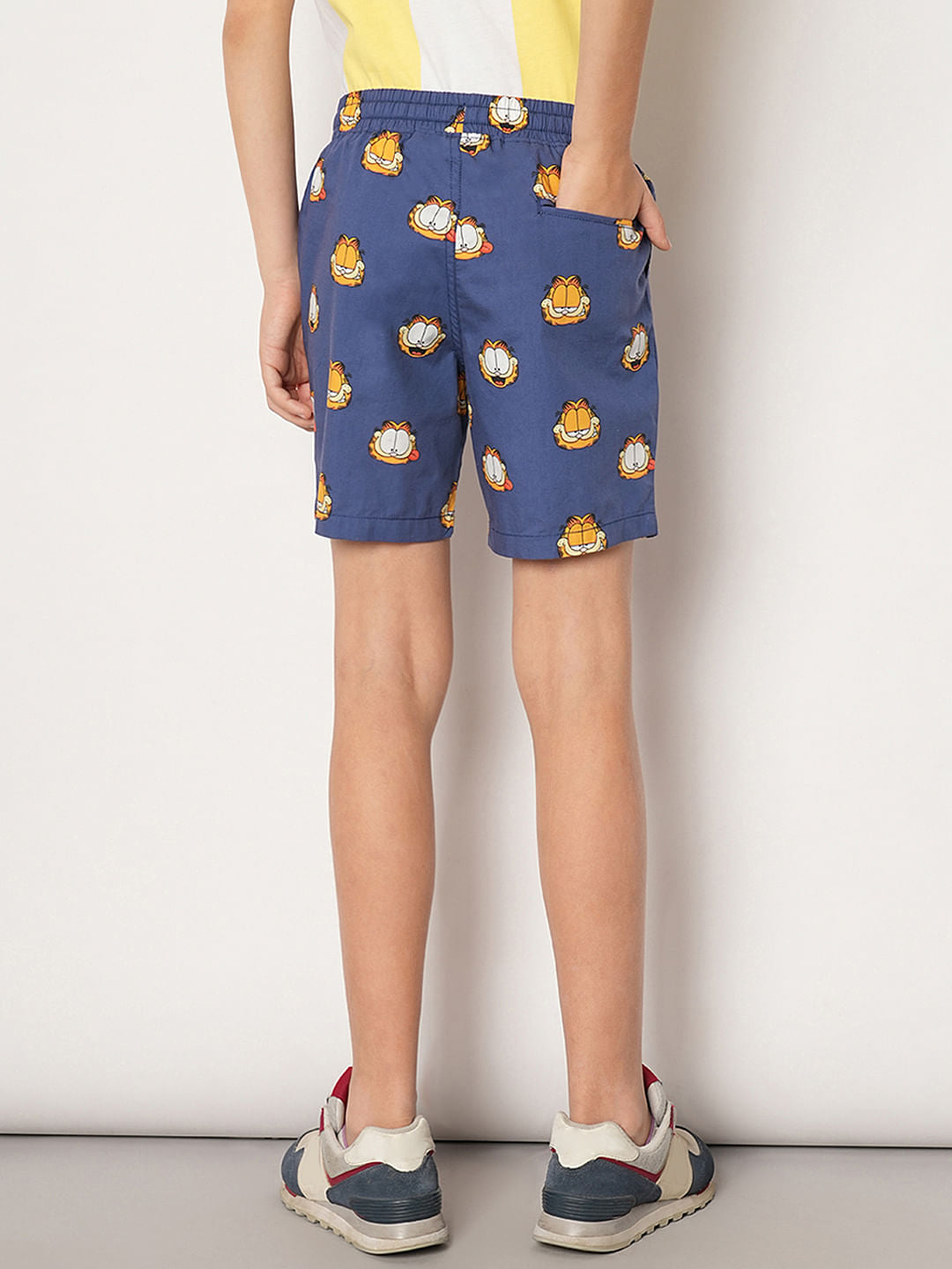 Blue Garfield Printed Shorts