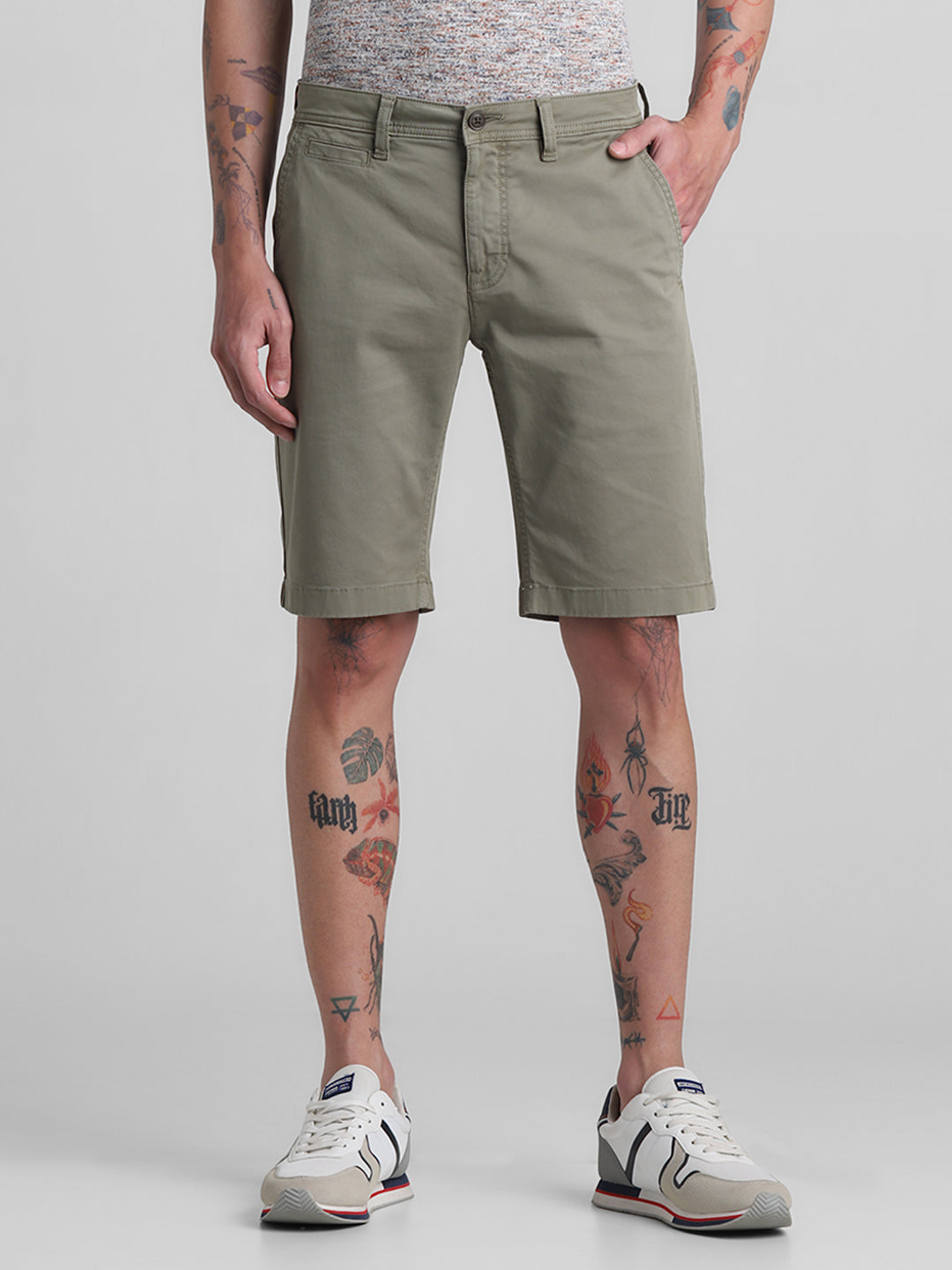 Olive Chino Shorts - XXL