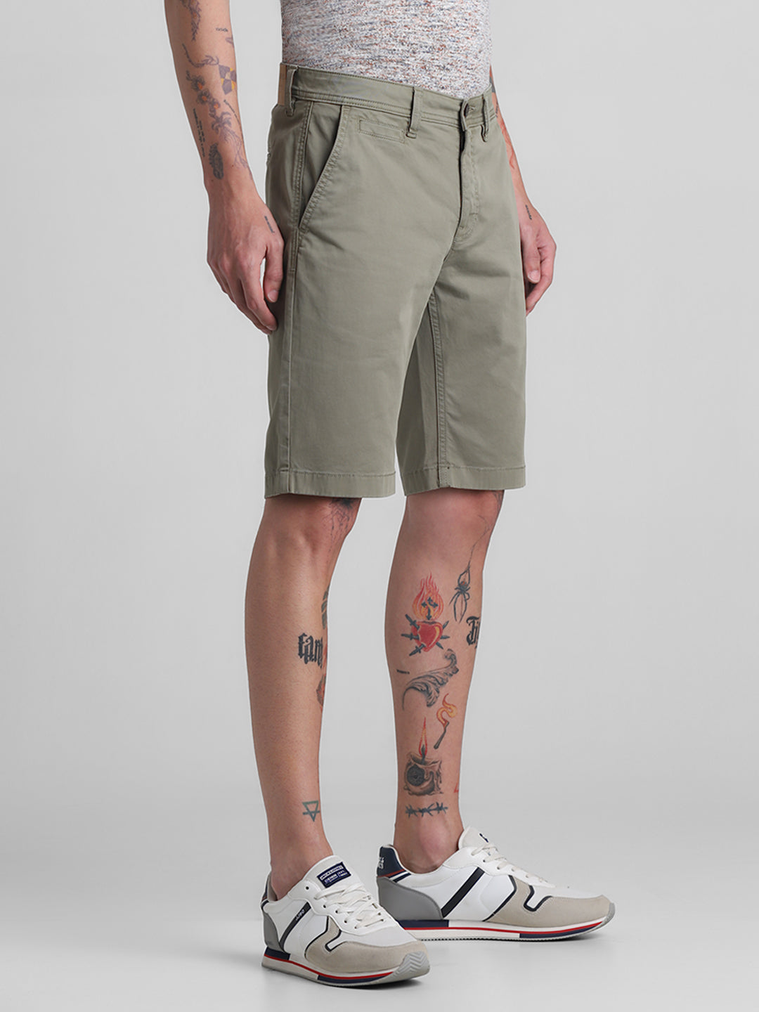 Olive Chino Shorts