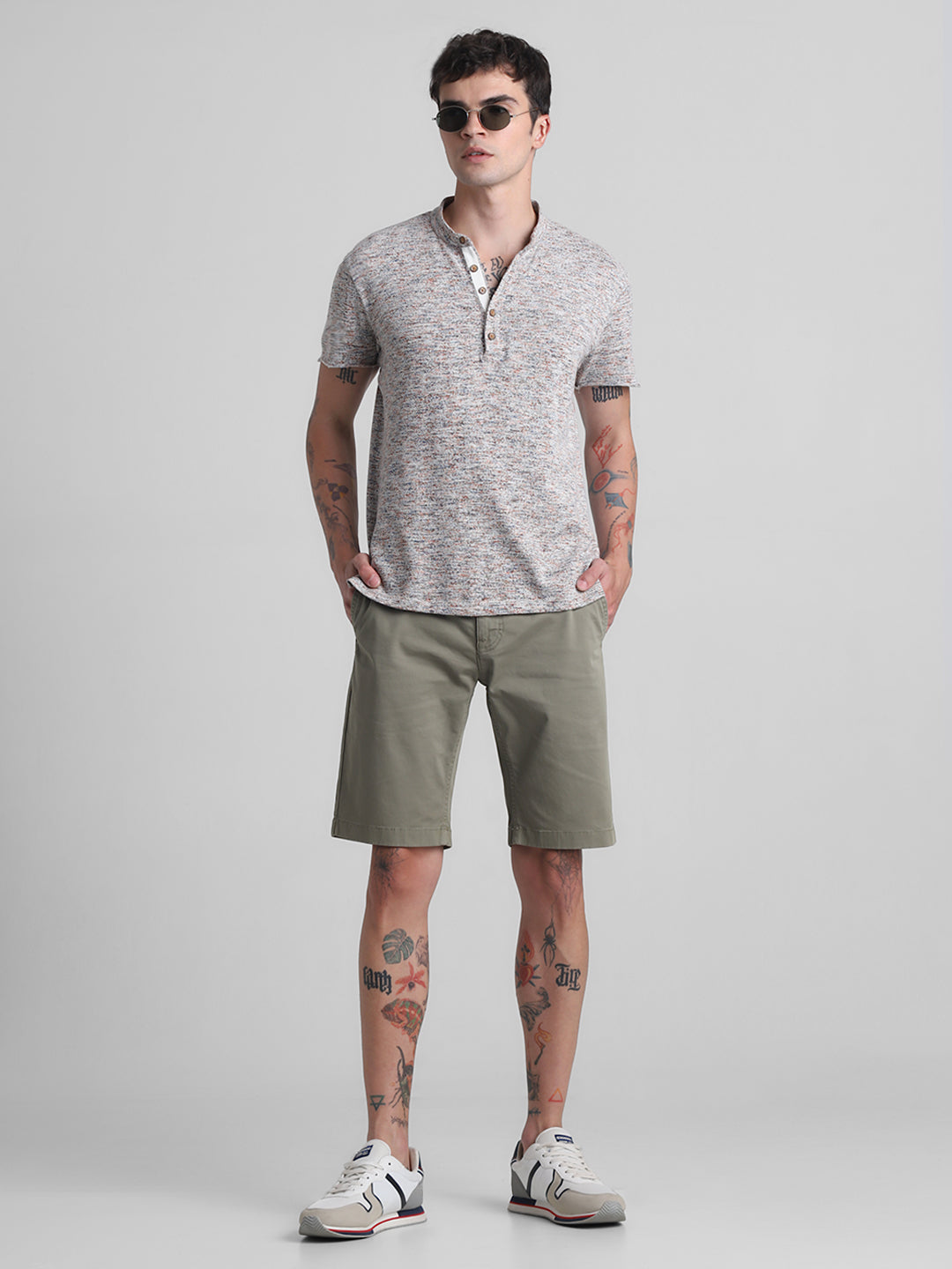 Olive Chino Shorts