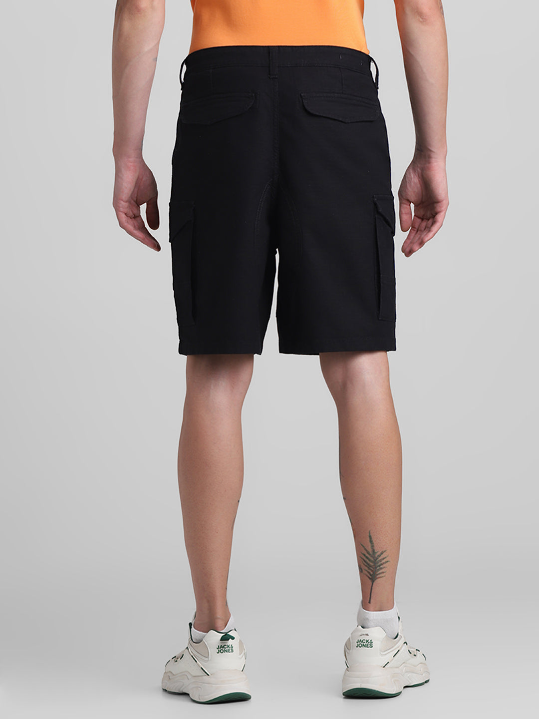 Black 6 Pocket Regular Fit Shorts