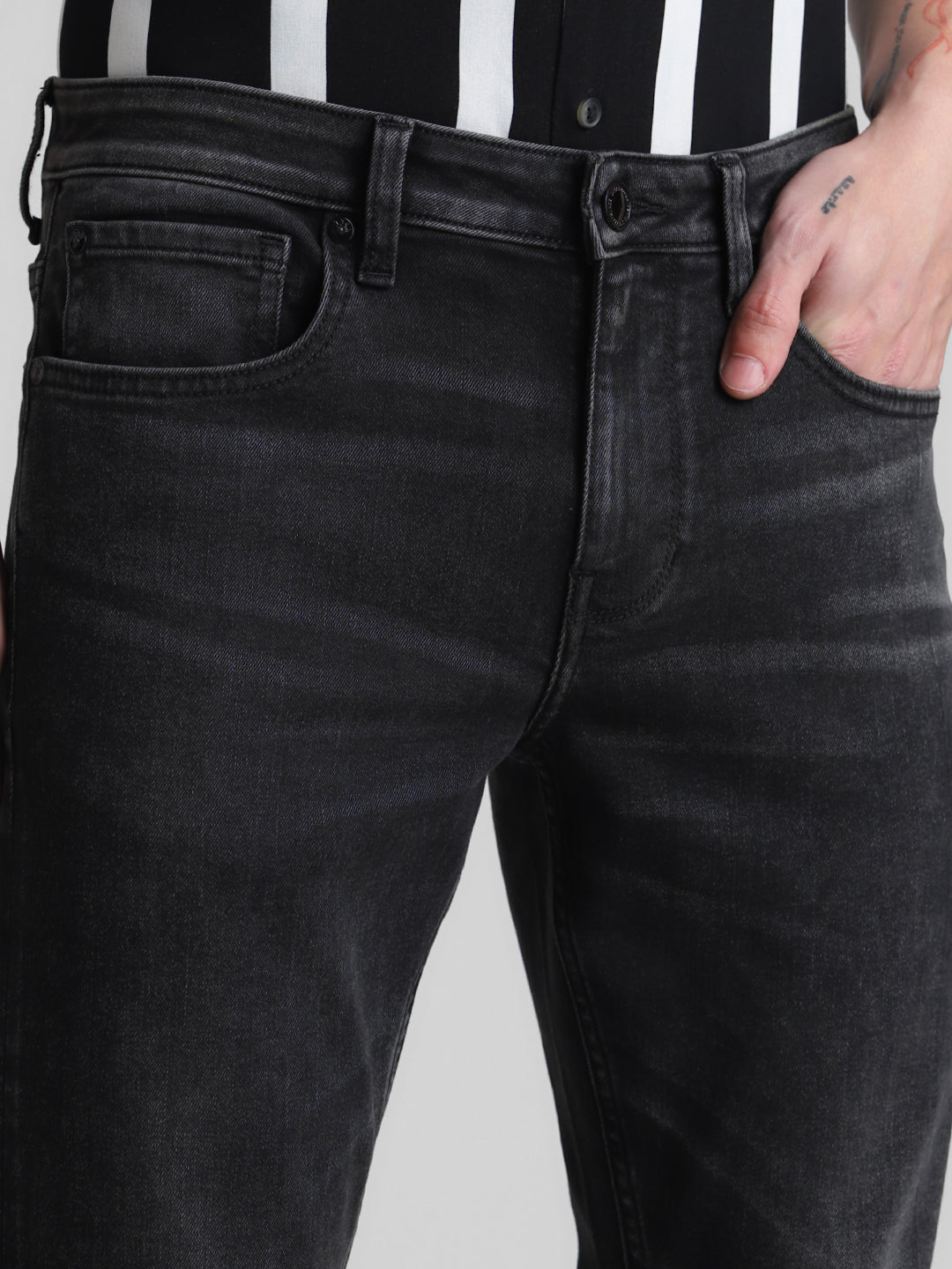 Black 5 Pocket Glenn Slim Fit Jeans