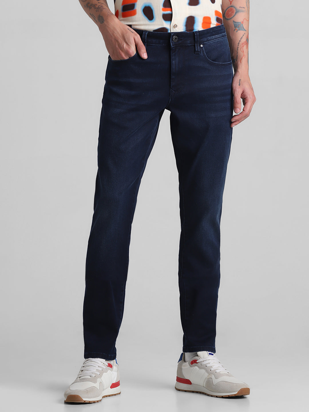 Dark Blue 5 Pocket Glenn Slim Fit Jeans - 30/32