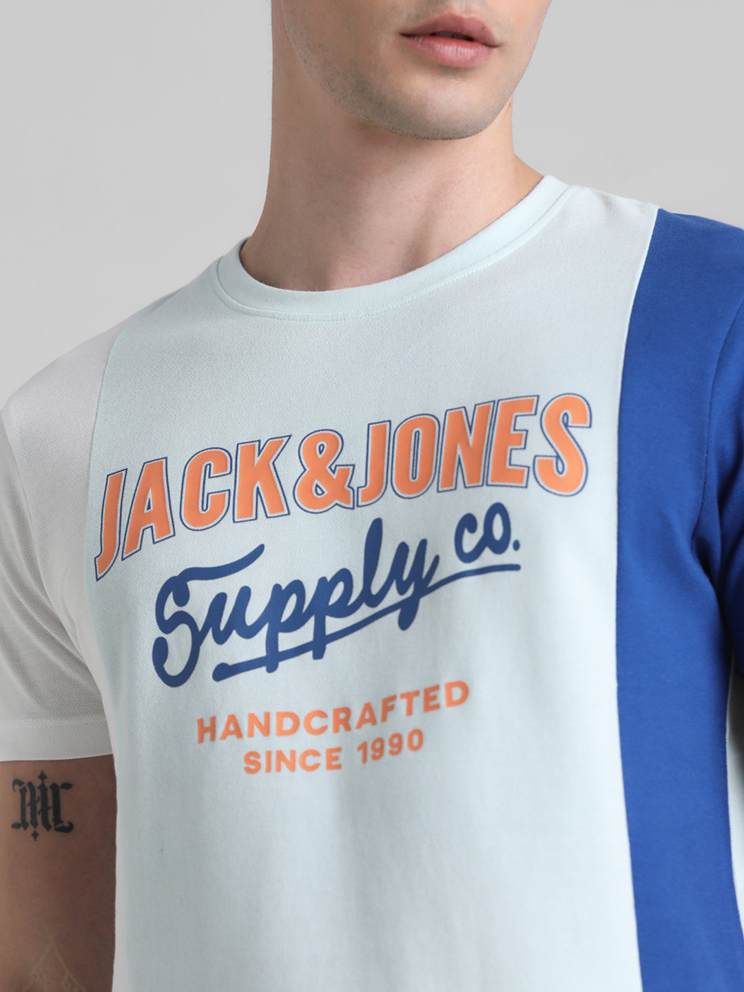 Logo Print Colourblocked T-shirt