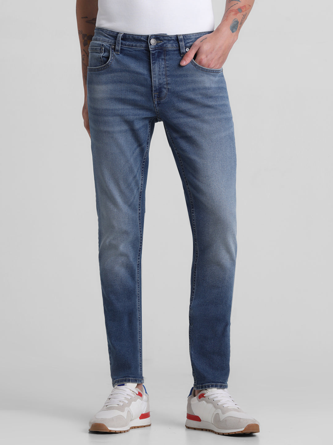 Light Blue 5 Pocket Glenn Slim Jeans