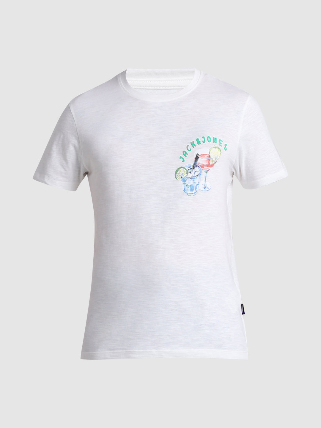 White Back Printed Cotton T-shirt