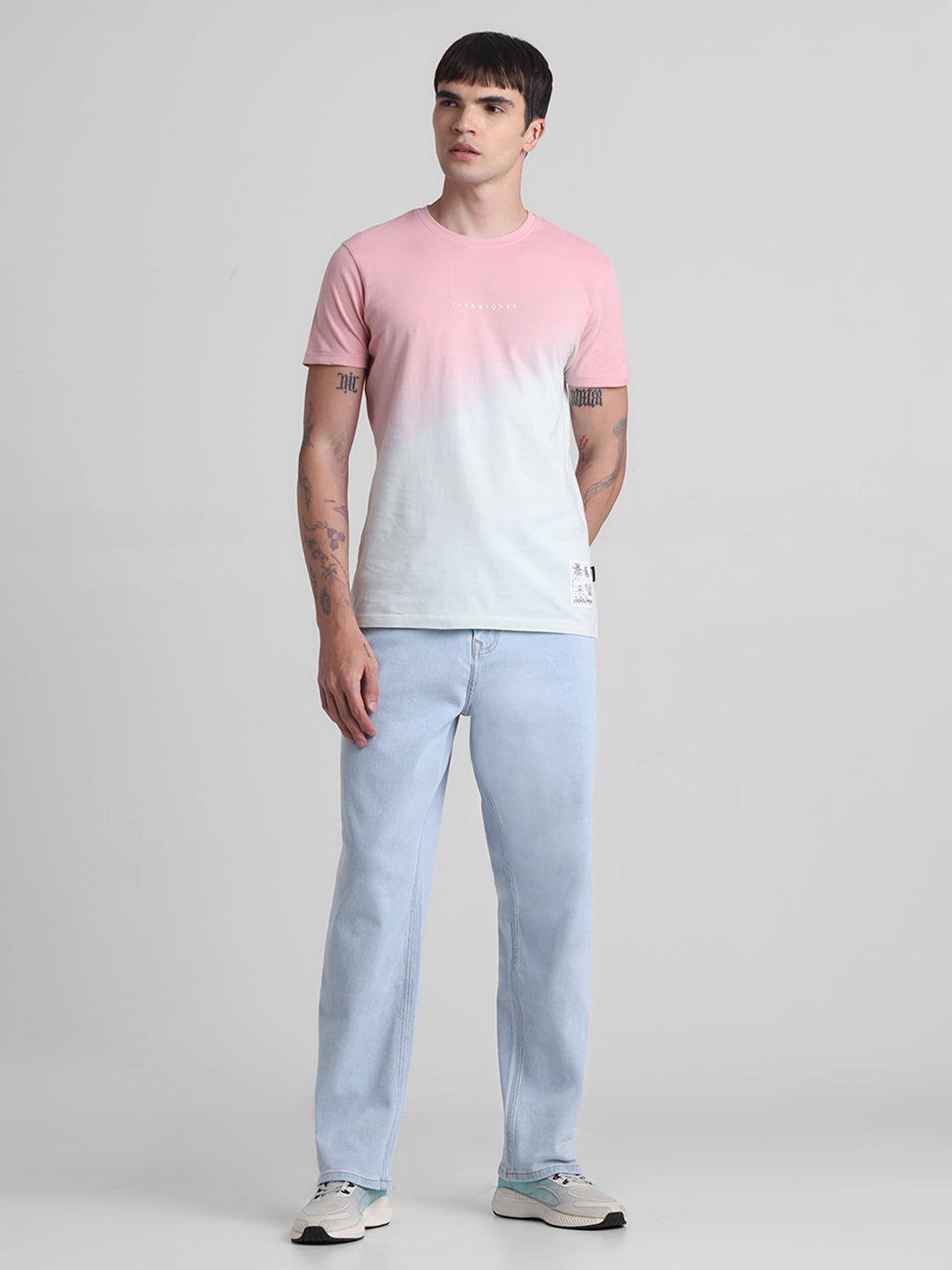 Ombré Colourblocked Cotton T-shirt