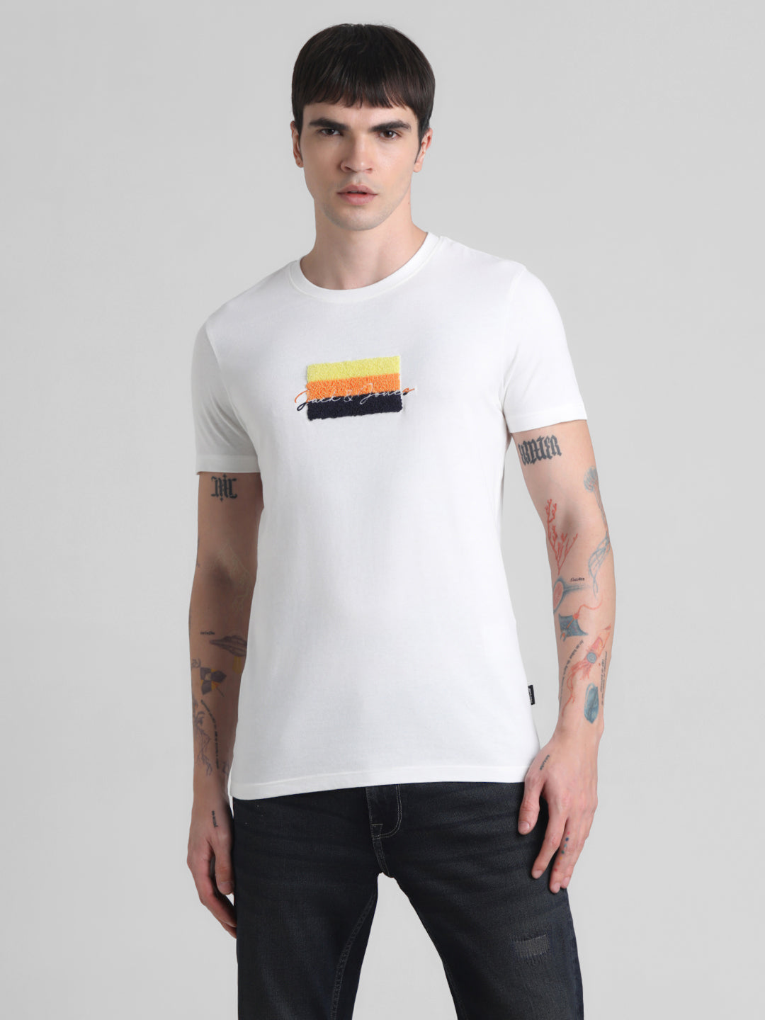 JACK&JONES Slim Embroidery T-Shirts
