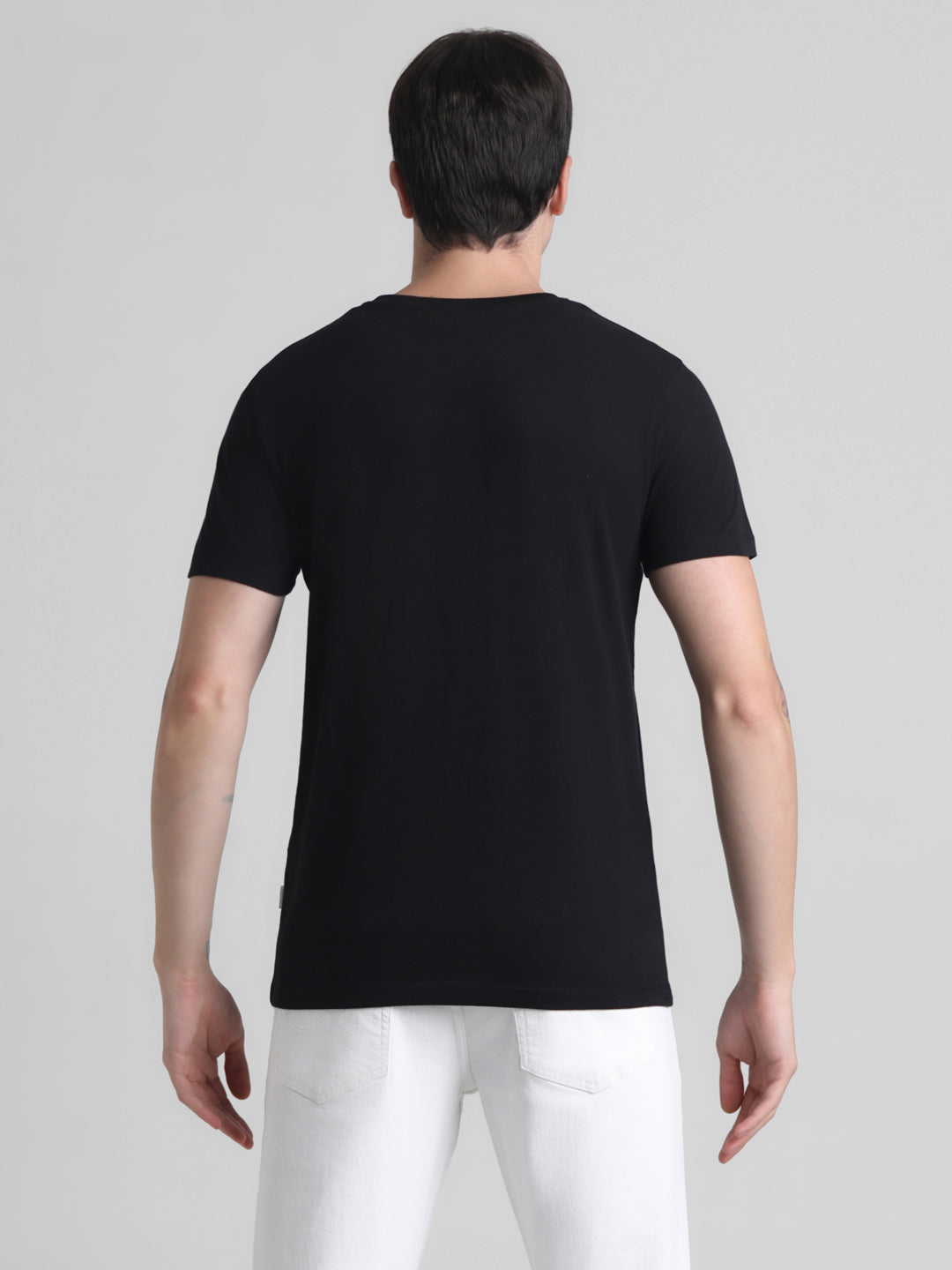 Black Large Logo Print T-shirt