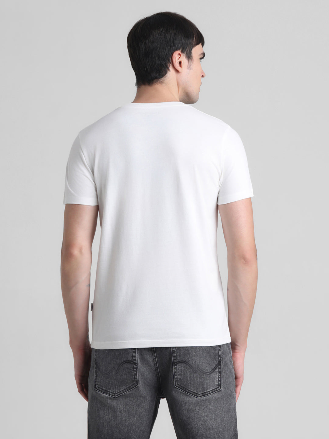 White Large Logo Print T-shirt