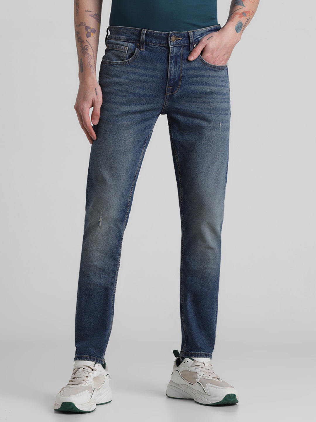 Mildly Distressed Glenn Slim Fit Jeans