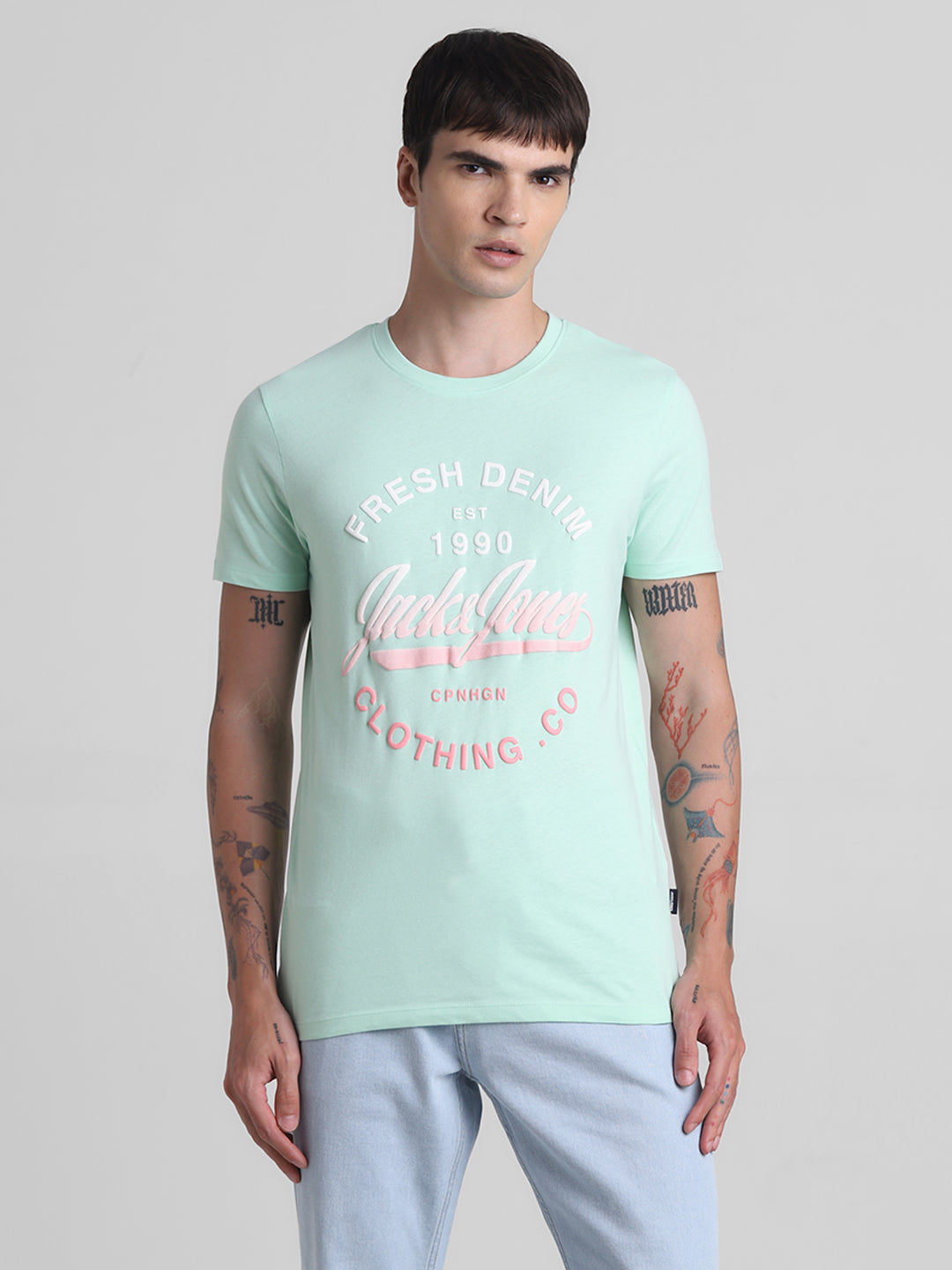 Green Logo Print T-Shirt