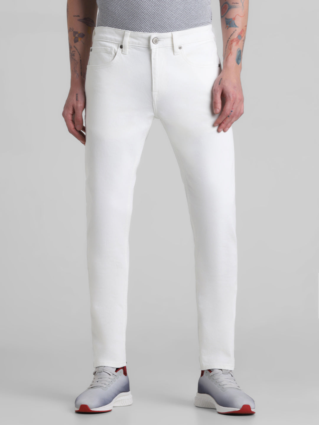 White 5 Pocket Ben Skinny Jeans