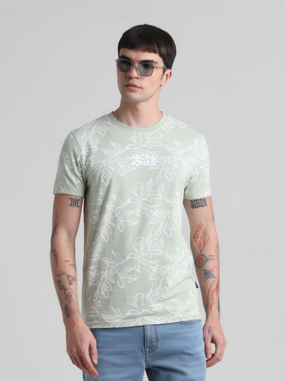 Green printed T-shirt