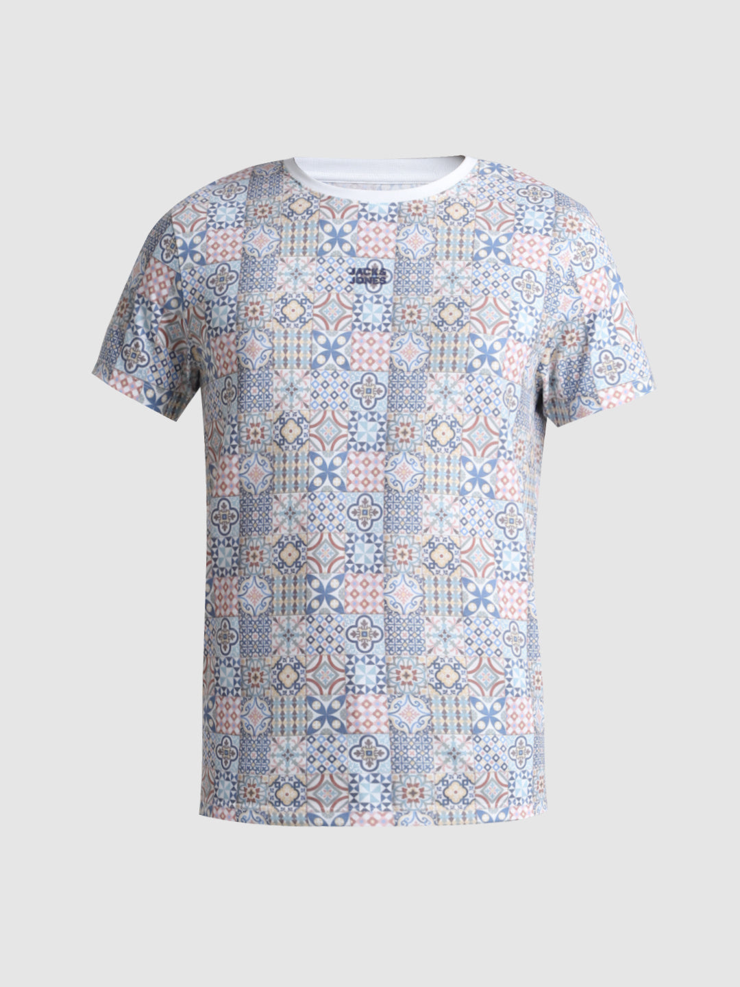 Abstract Tile Printed T-shirt