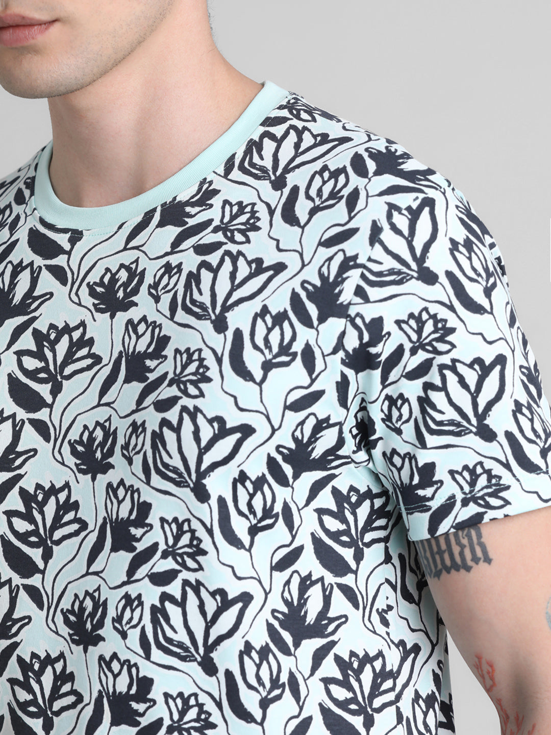 Floral Cotton Slim Fit T-shirt