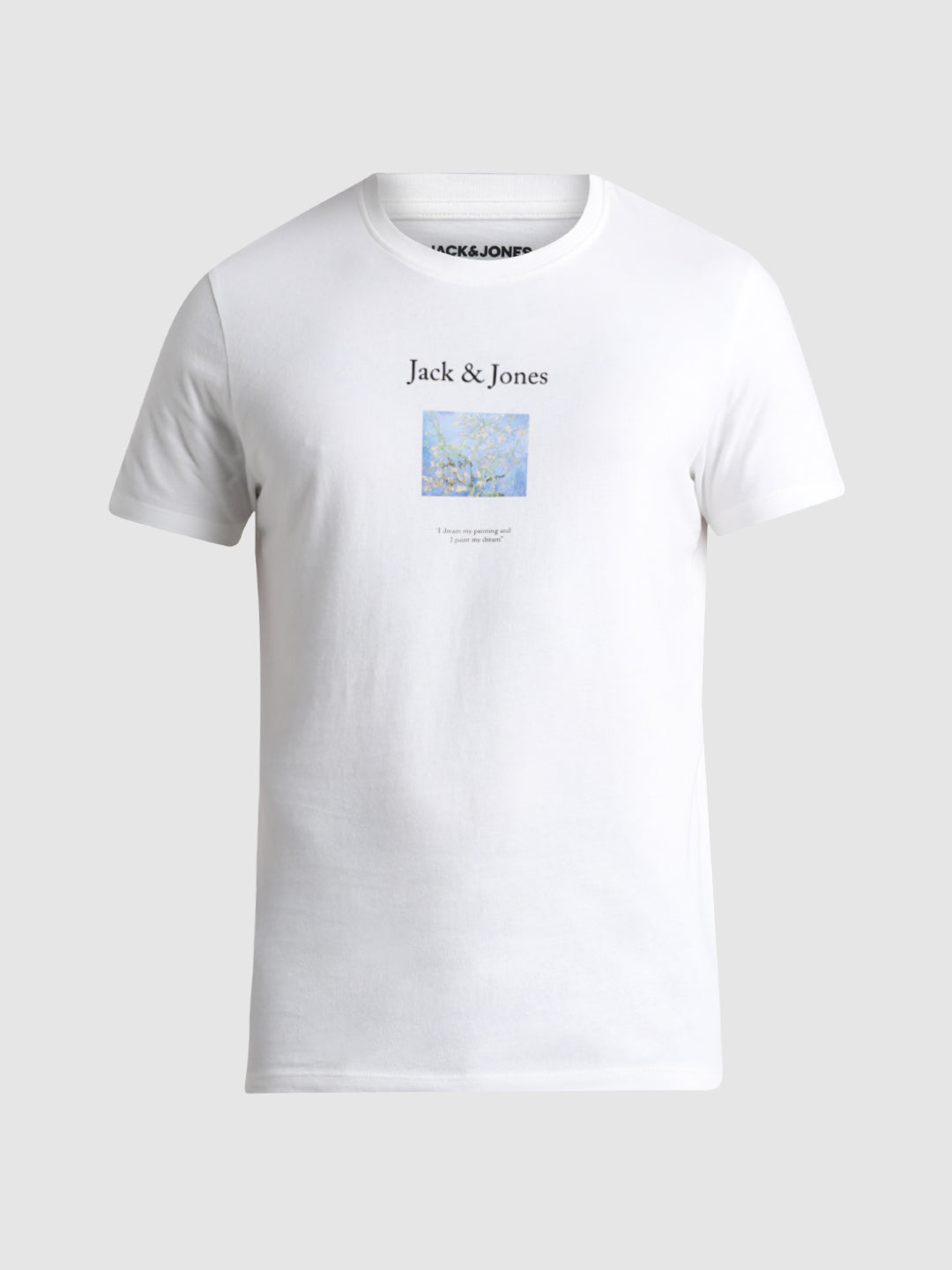 White Logo Print T-shirt