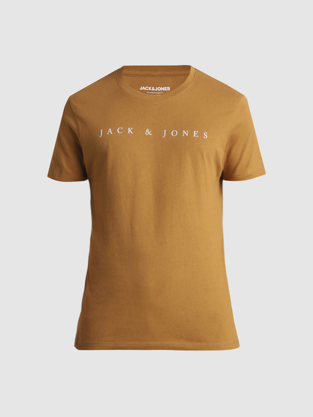 Golden Brown Logo Print T-shirt