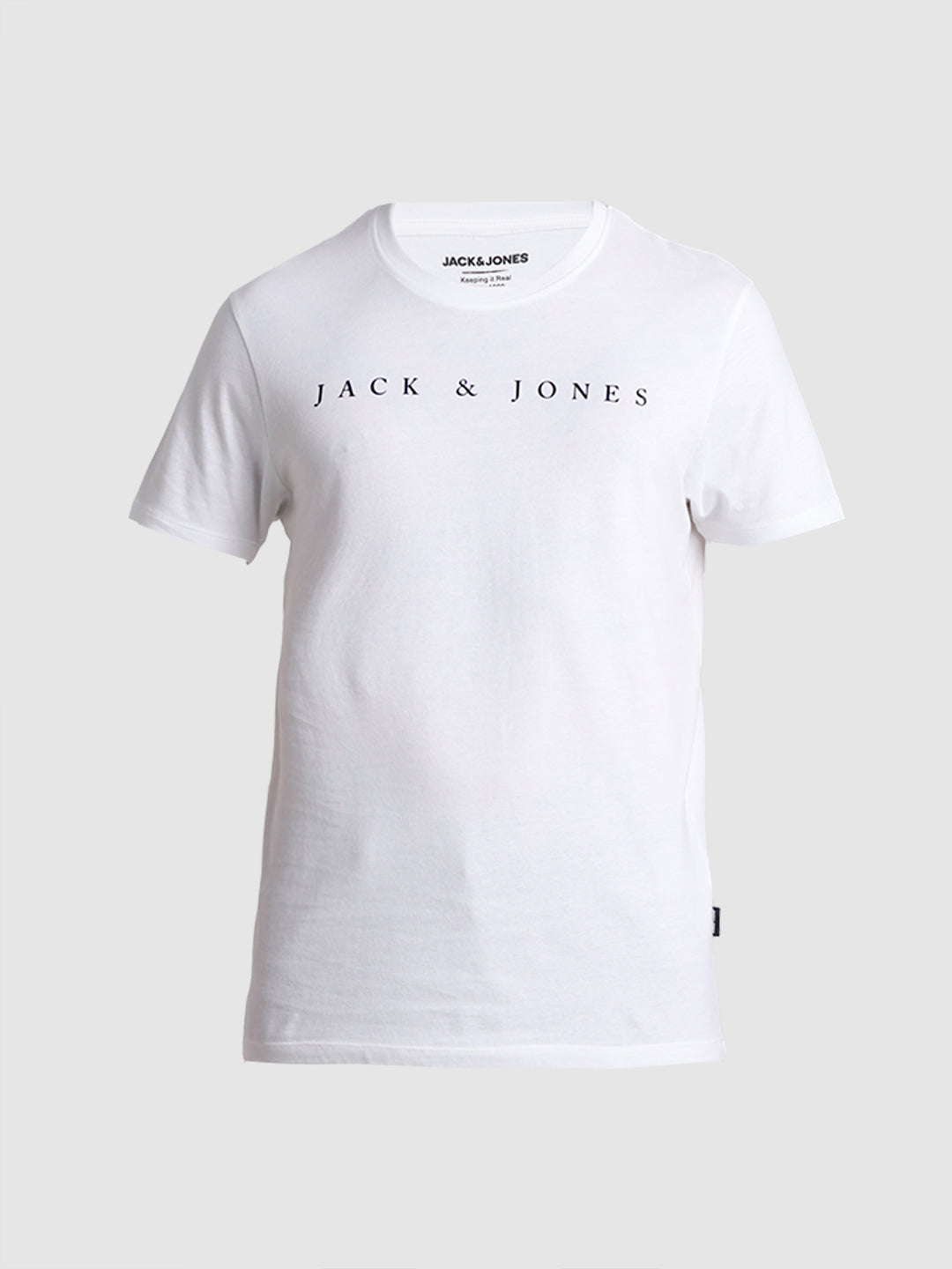 White Logo Print T-shirt