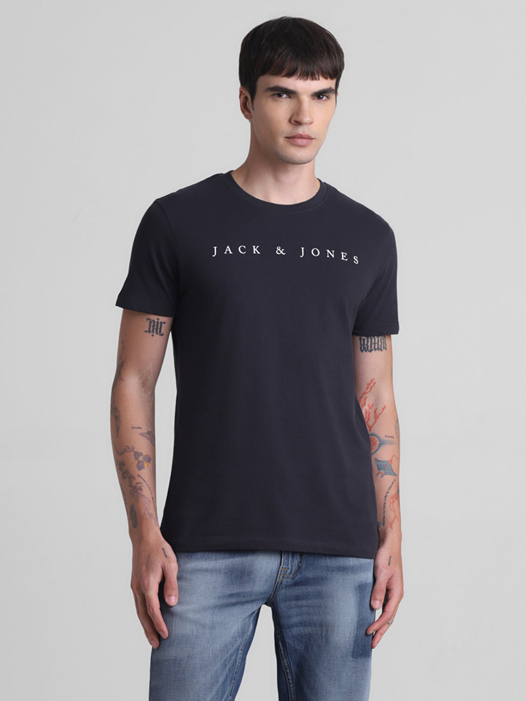 Black Logo Print T-shirt