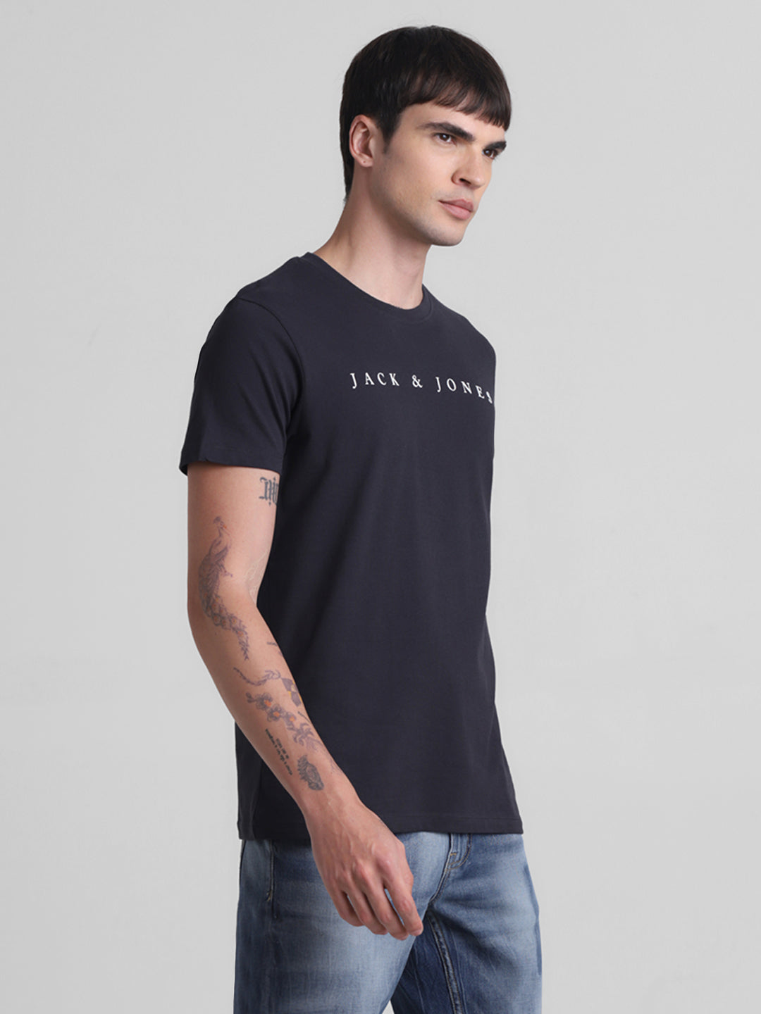 Black Logo Print T-shirt