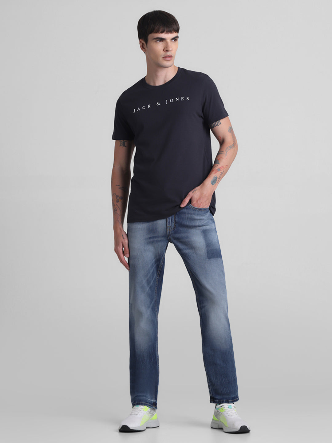 Black Logo Print T-shirt