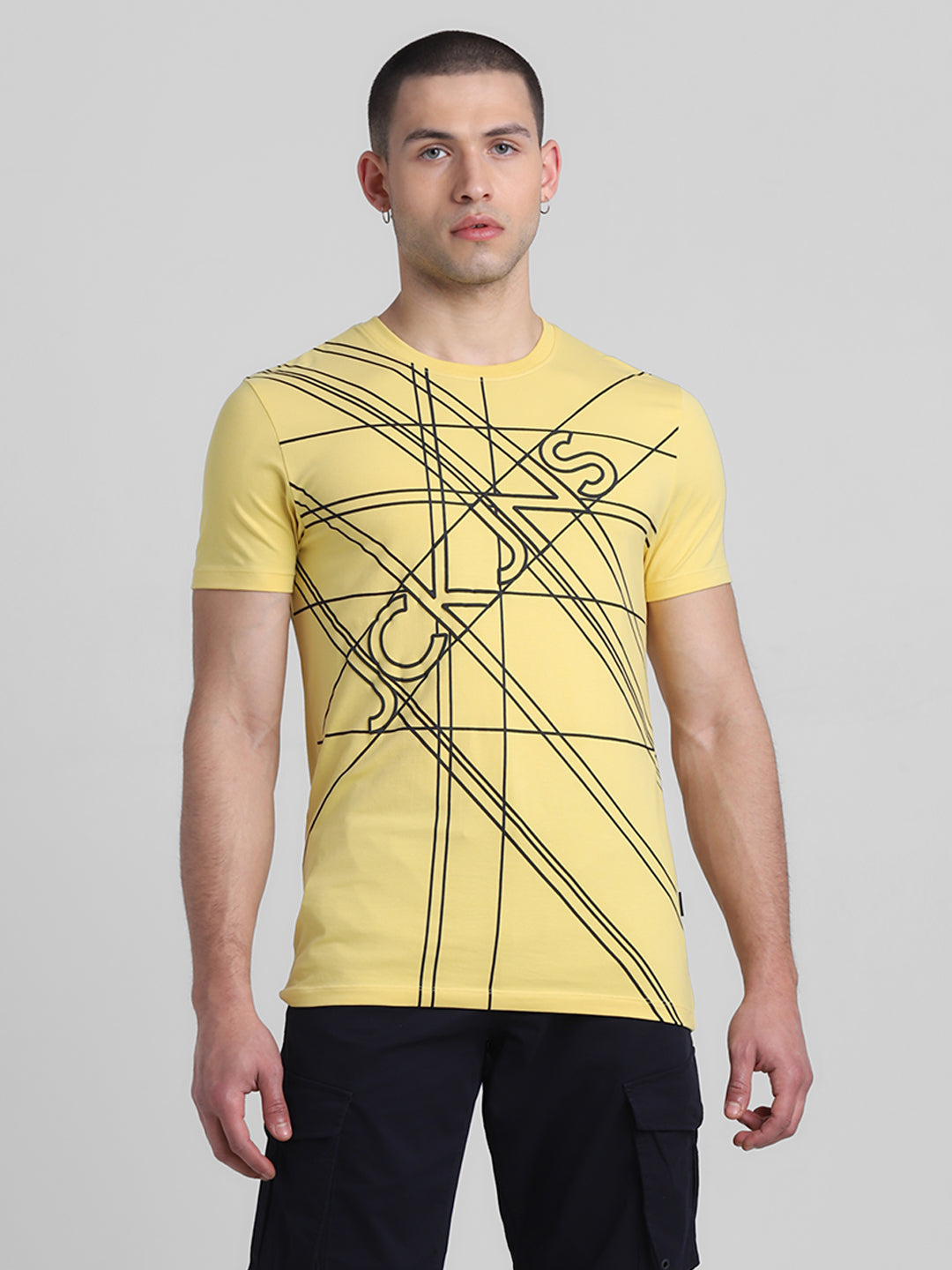 Yellow Typographic Logo T-shirt