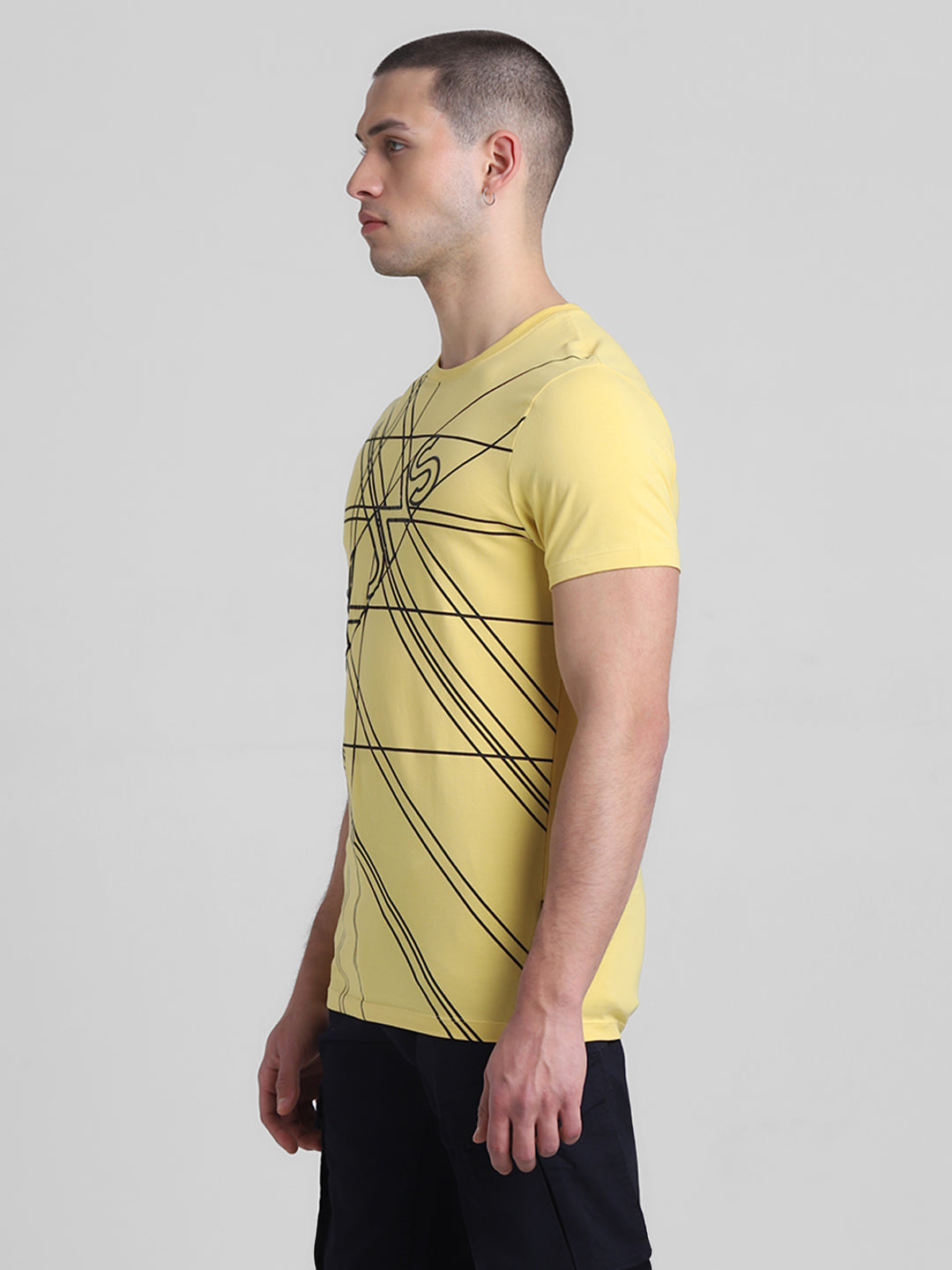 Yellow Typographic Logo T-shirt