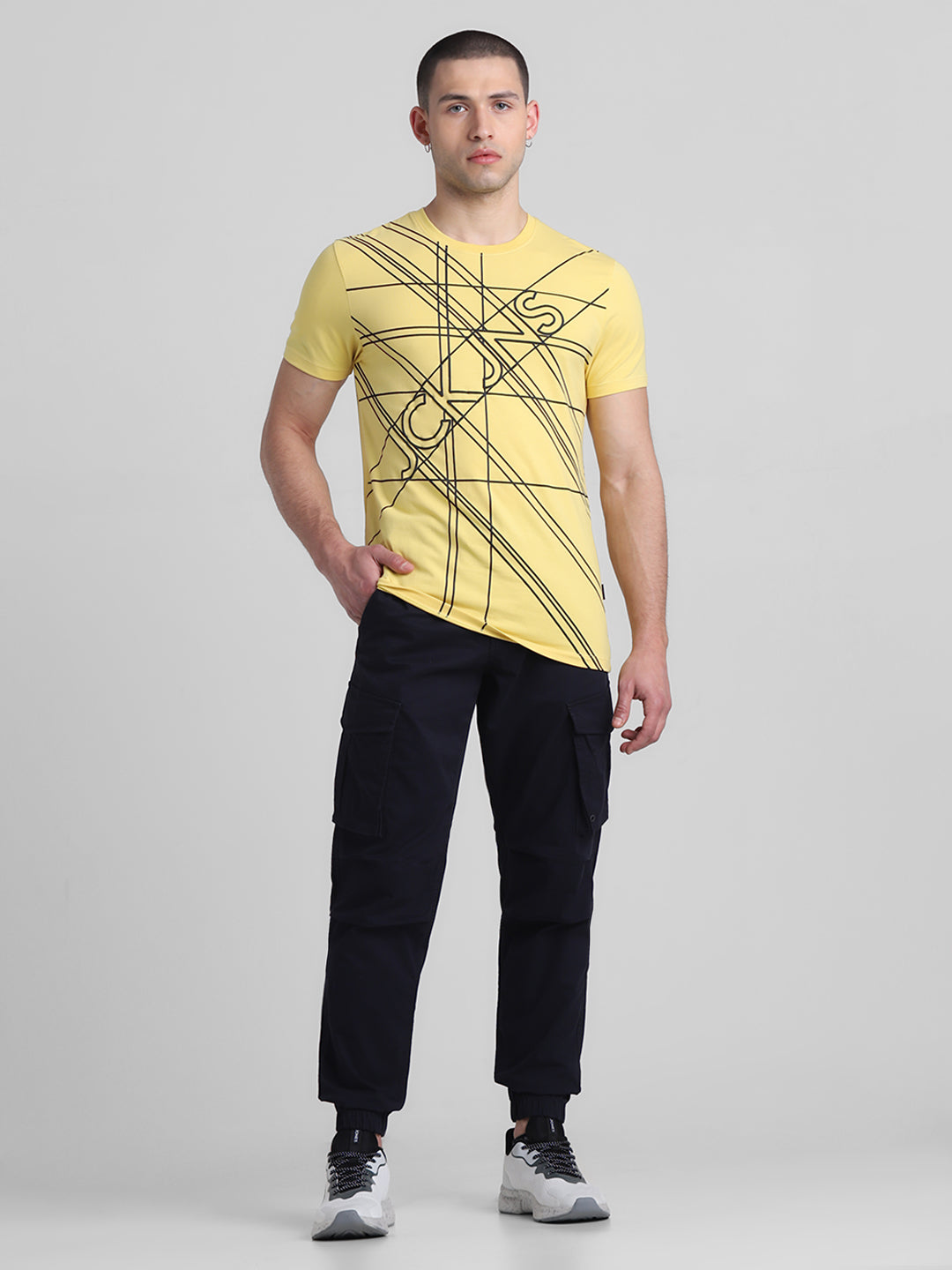 Yellow Typographic Logo T-shirt