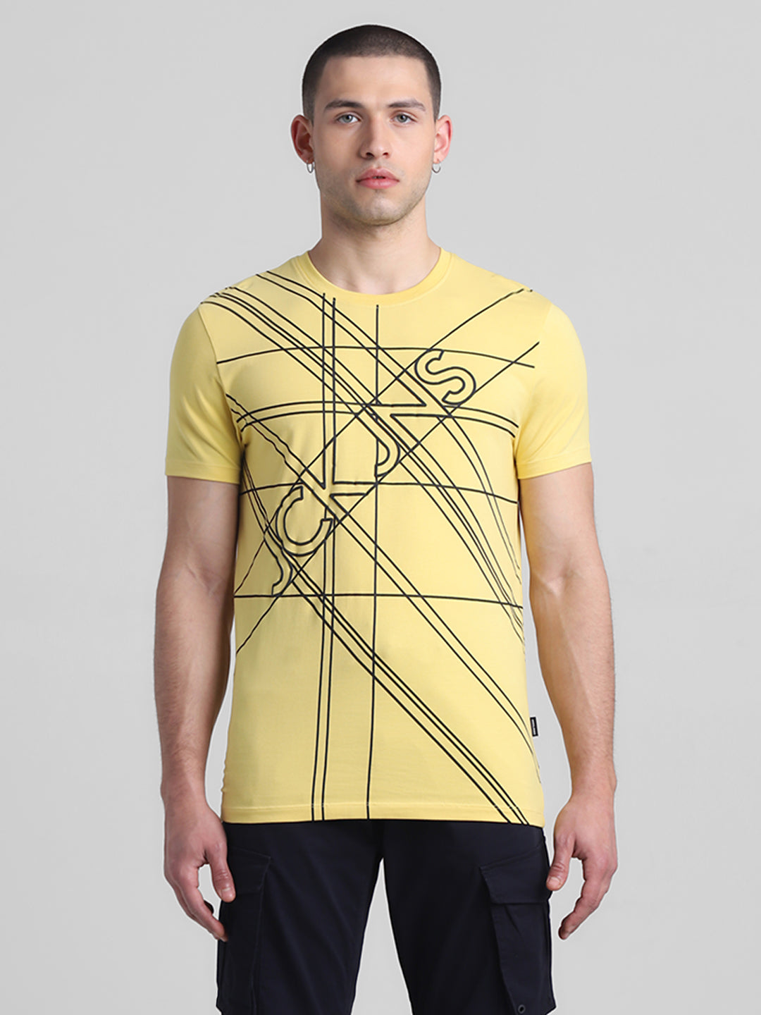Yellow Typographic Logo T-shirt