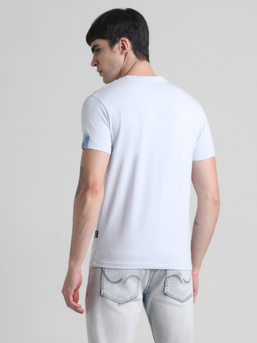 Light Blue Solid T-shirt