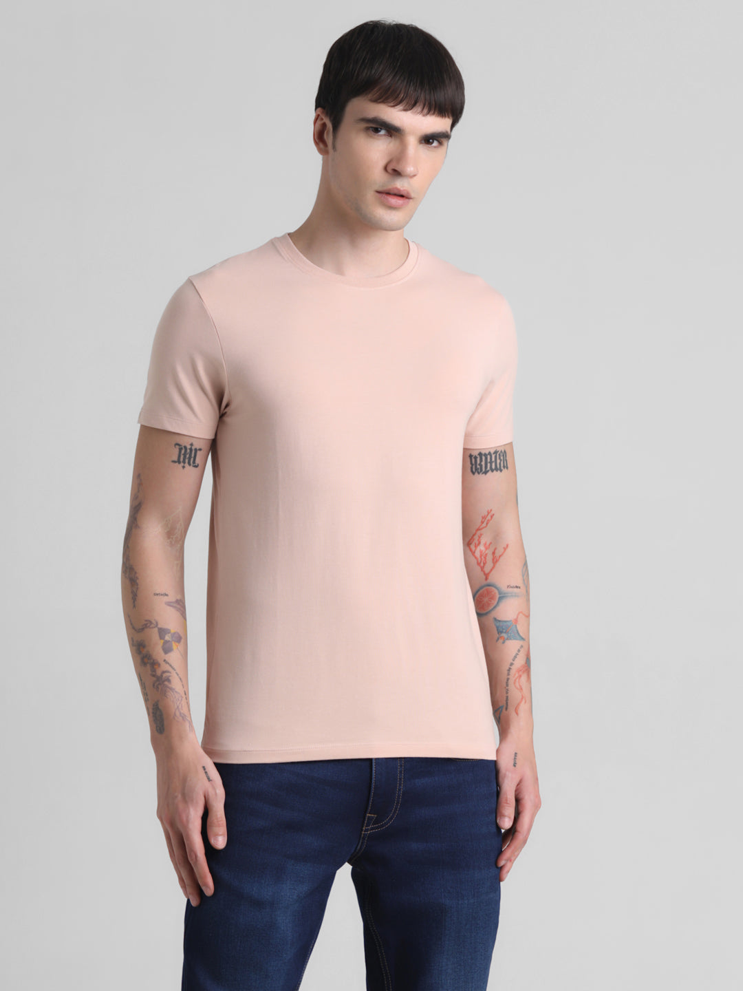 Light Pink Solid T-shirt