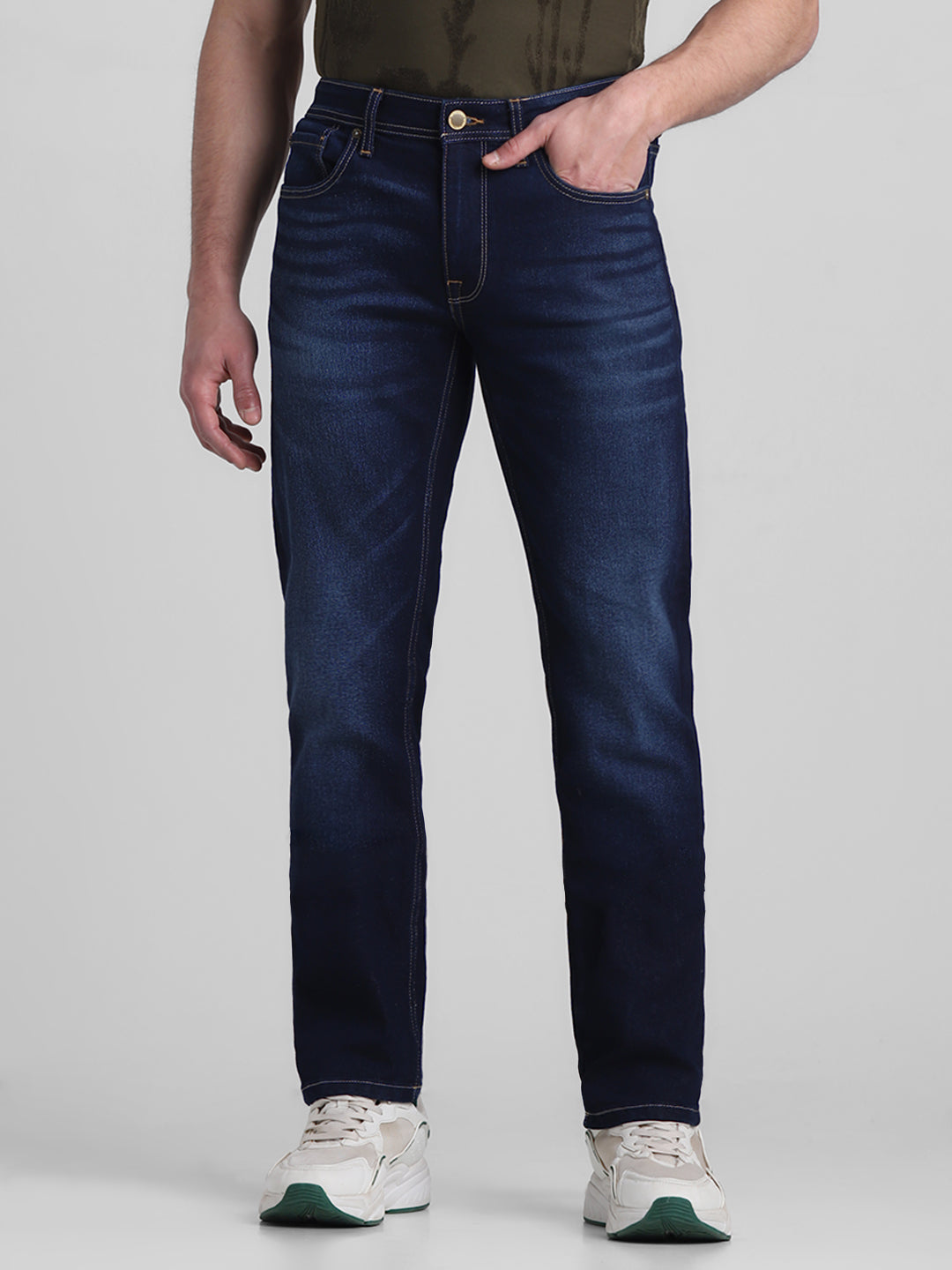 Dark Blue Clark Regular Fit Jeans
