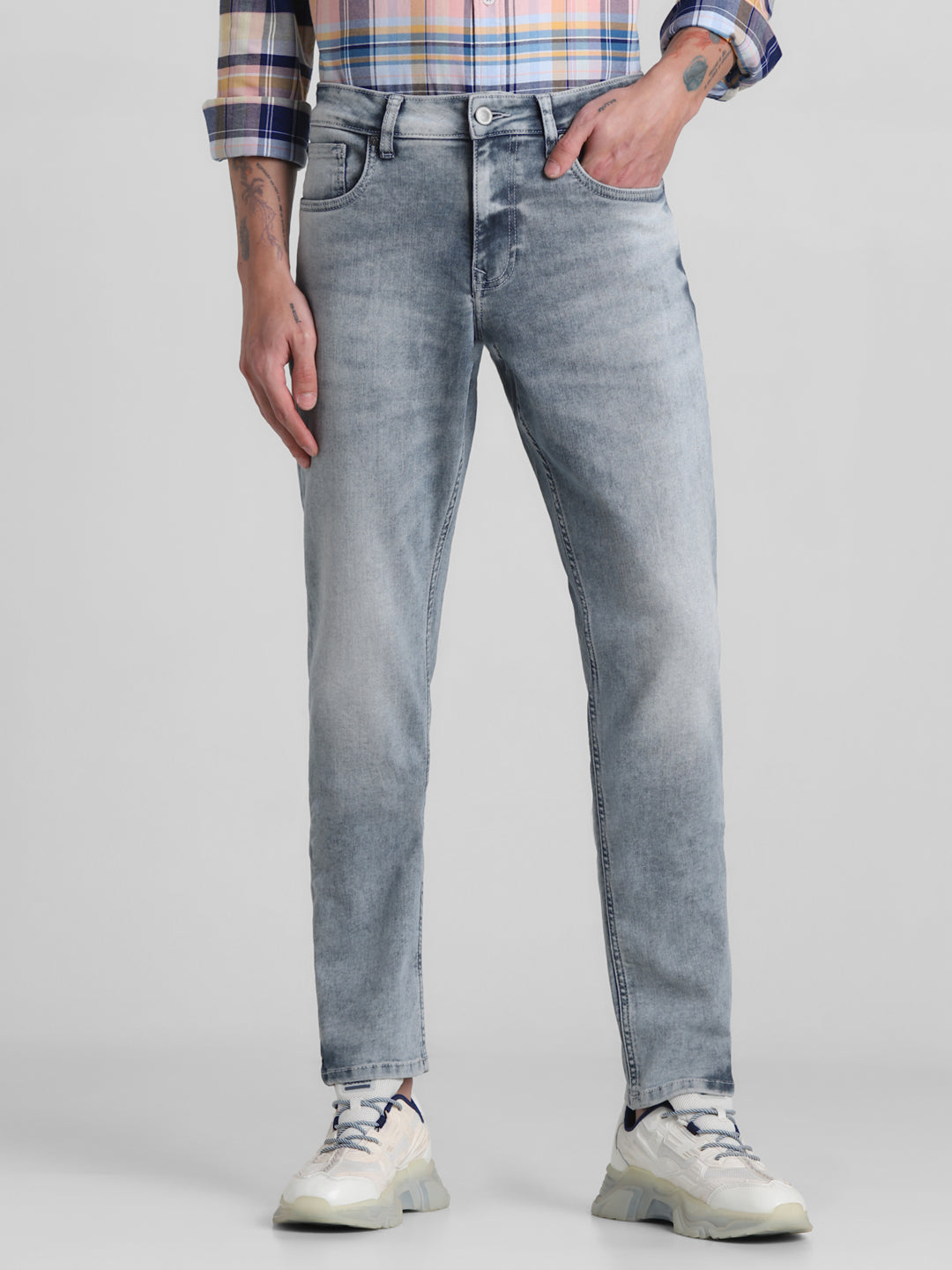 Grey 5 Pocket Glenn Slim Fit Jeans - 36/32