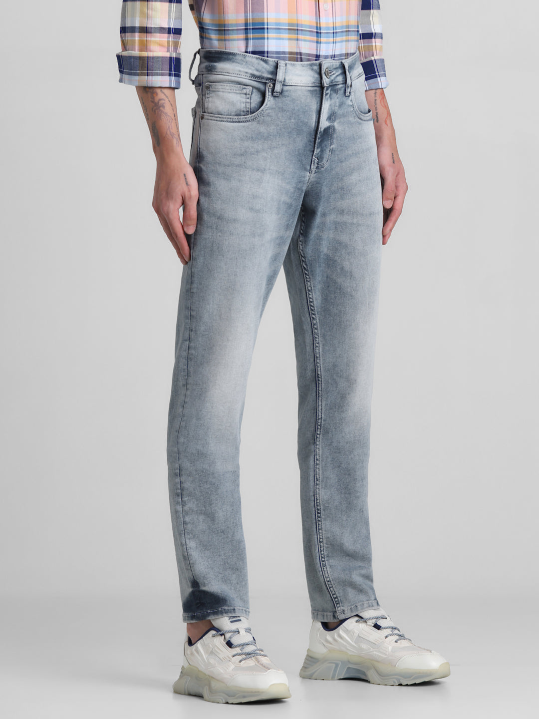 Grey 5 Pocket Glenn Slim Fit Jeans