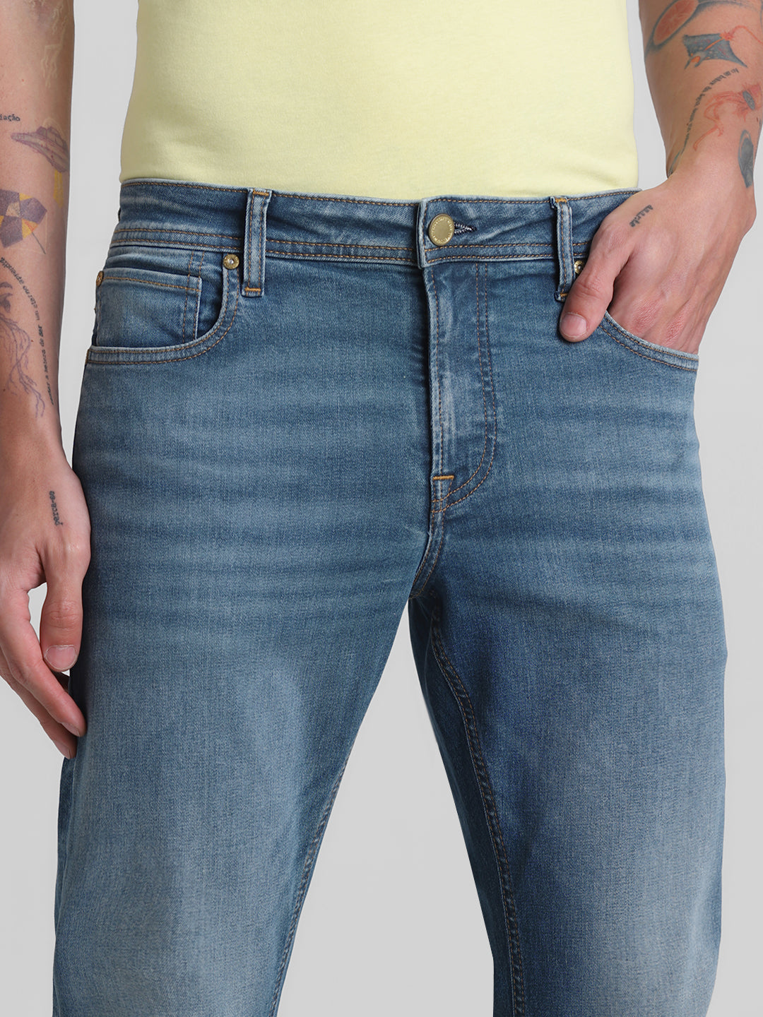 Blue 5 Pocket Glenn Slim Fit Jeans