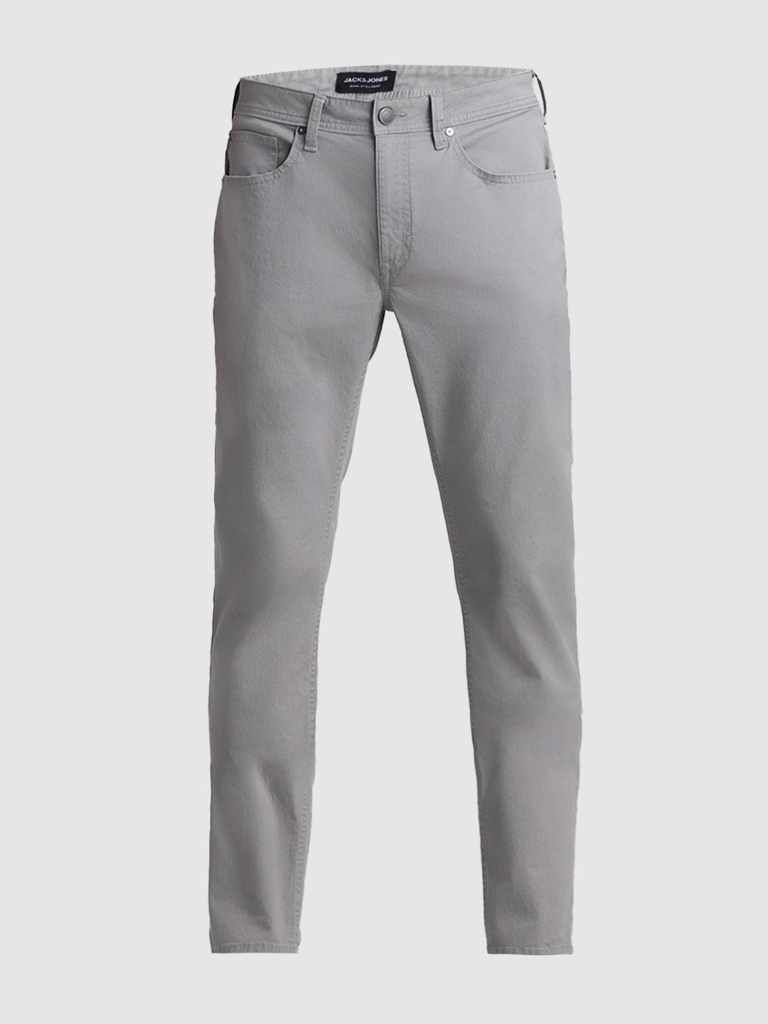 Grey Regular Fit Twill Pants