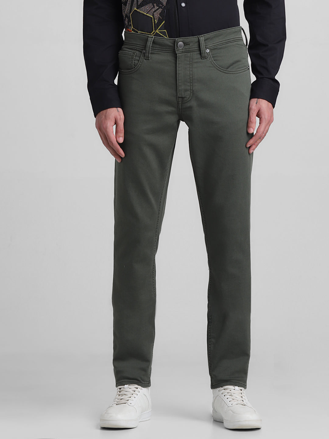 Olive Knitted Glenn Slim Fit Pants