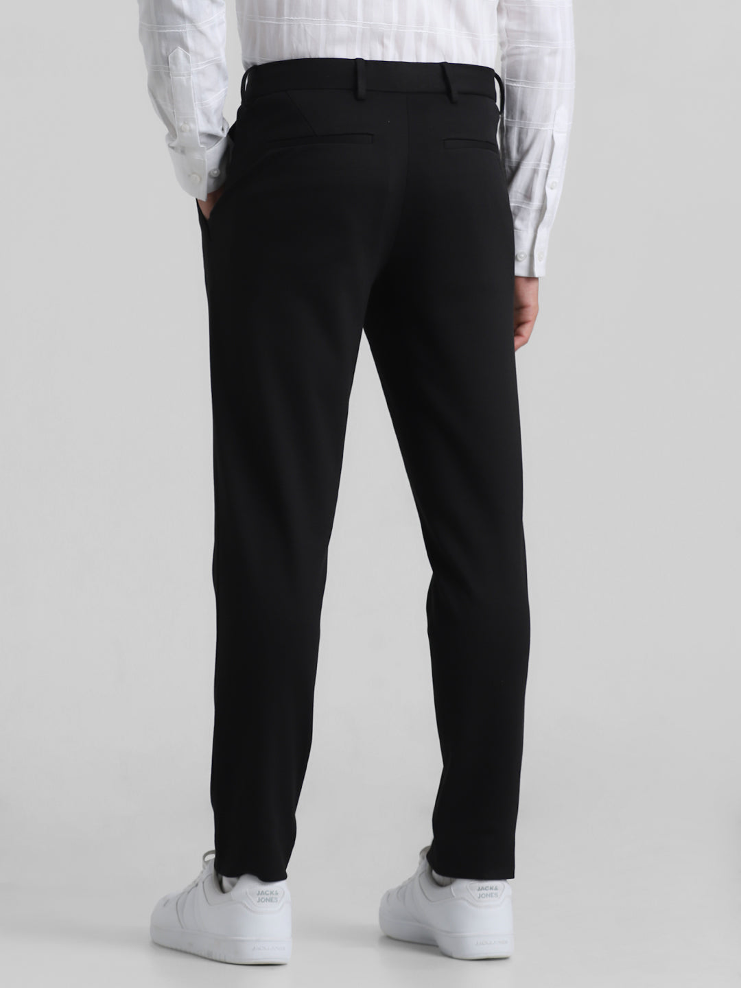Black Knitted Slim Fit Trousers