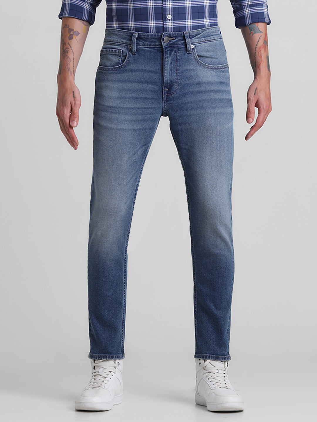 Light Blue 5 Pocket Brak Cropped Jeans